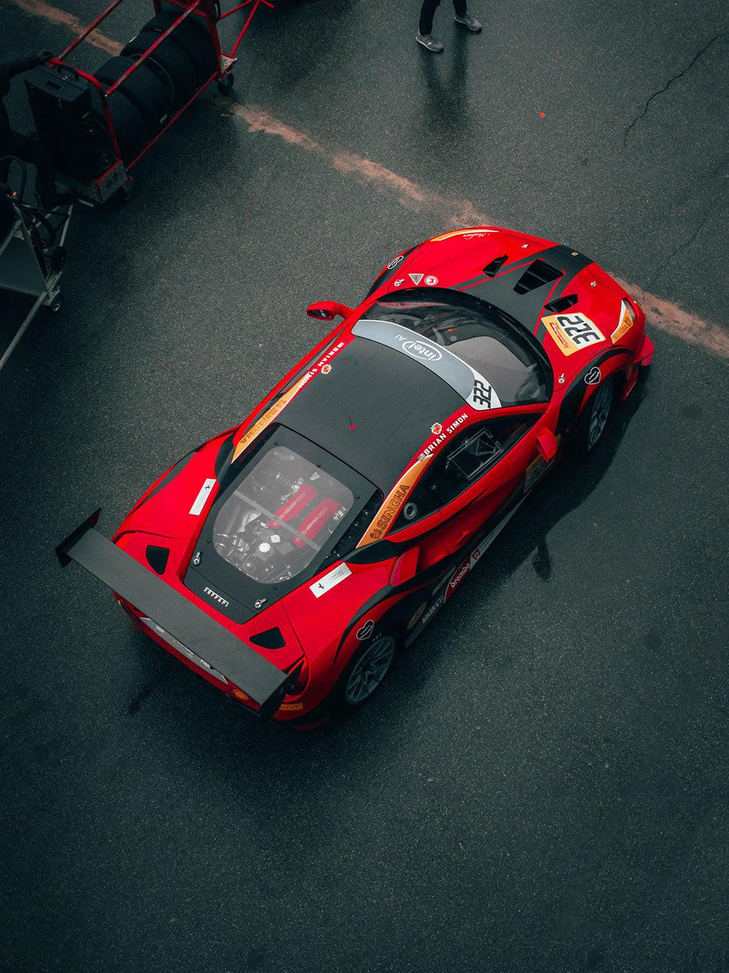 Sports Car Over View Wall Mural-Wall Mural-Eazywallz