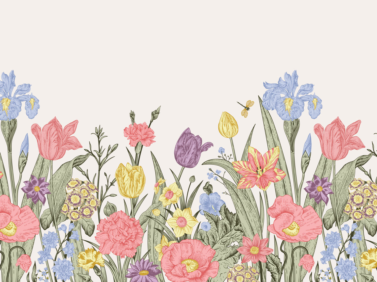Spring Flowers Wall Mural