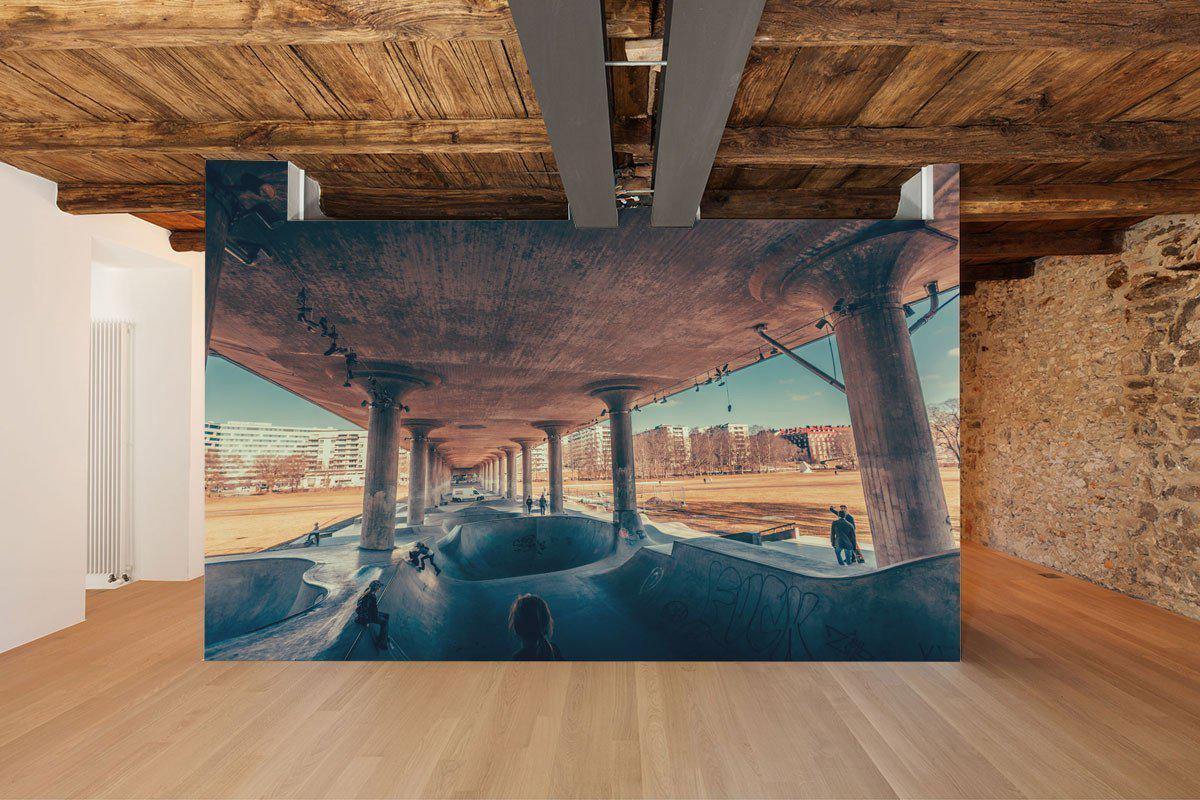 Stockholm Skate Park Wall Mural-Wall Mural-Eazywallz