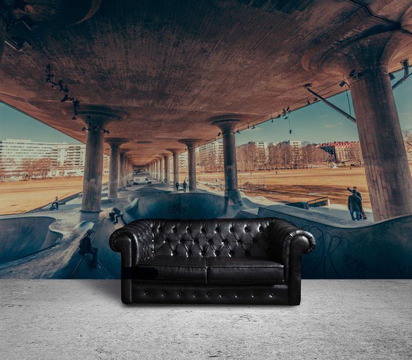 Stockholm Skate Park Wall Mural-Wall Mural-Eazywallz