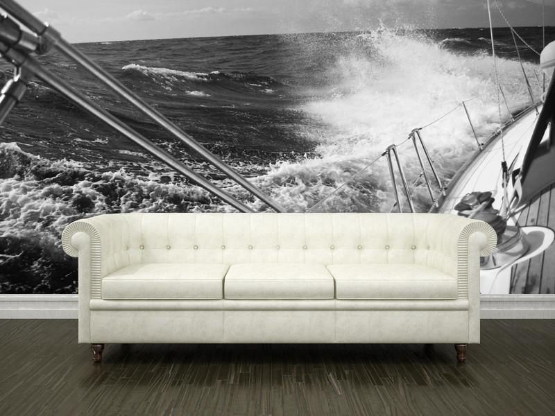 Storm on mediterranean sea Wall Mural-Wall Mural-Eazywallz