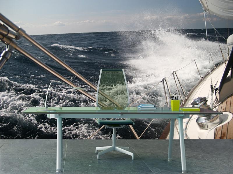 Storm on mediterranean sea Wall Mural-Wall Mural-Eazywallz