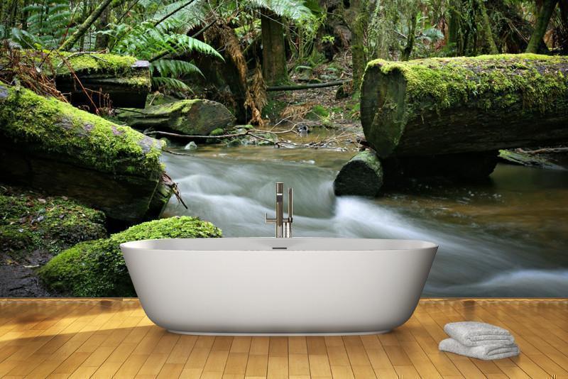Stream in the rainforest Wall Mural-Wall Mural-Eazywallz