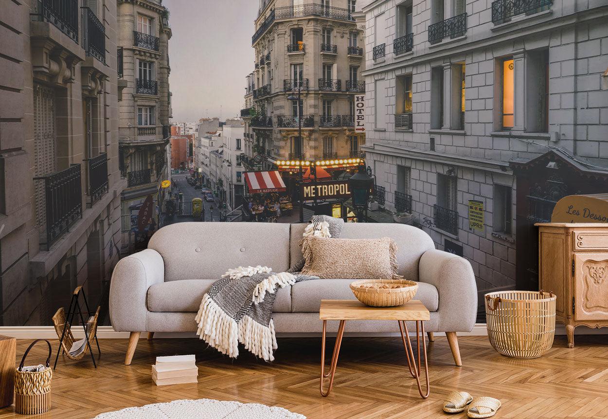 Streets of Paris Wall Mural-Wall Mural-Eazywallz