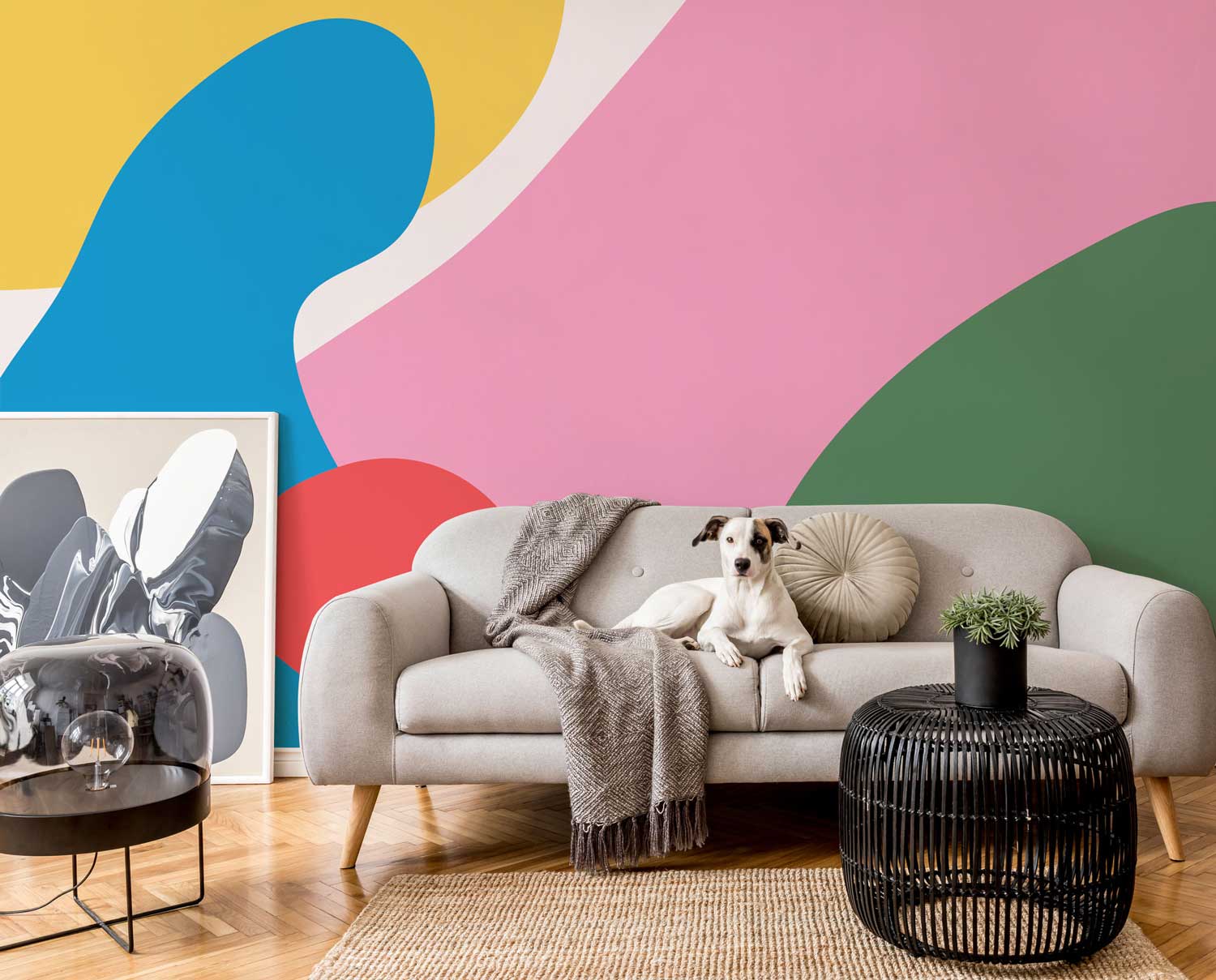 Summer Abstract Shapes Wall Mural-Wall Mural-Eazywallz