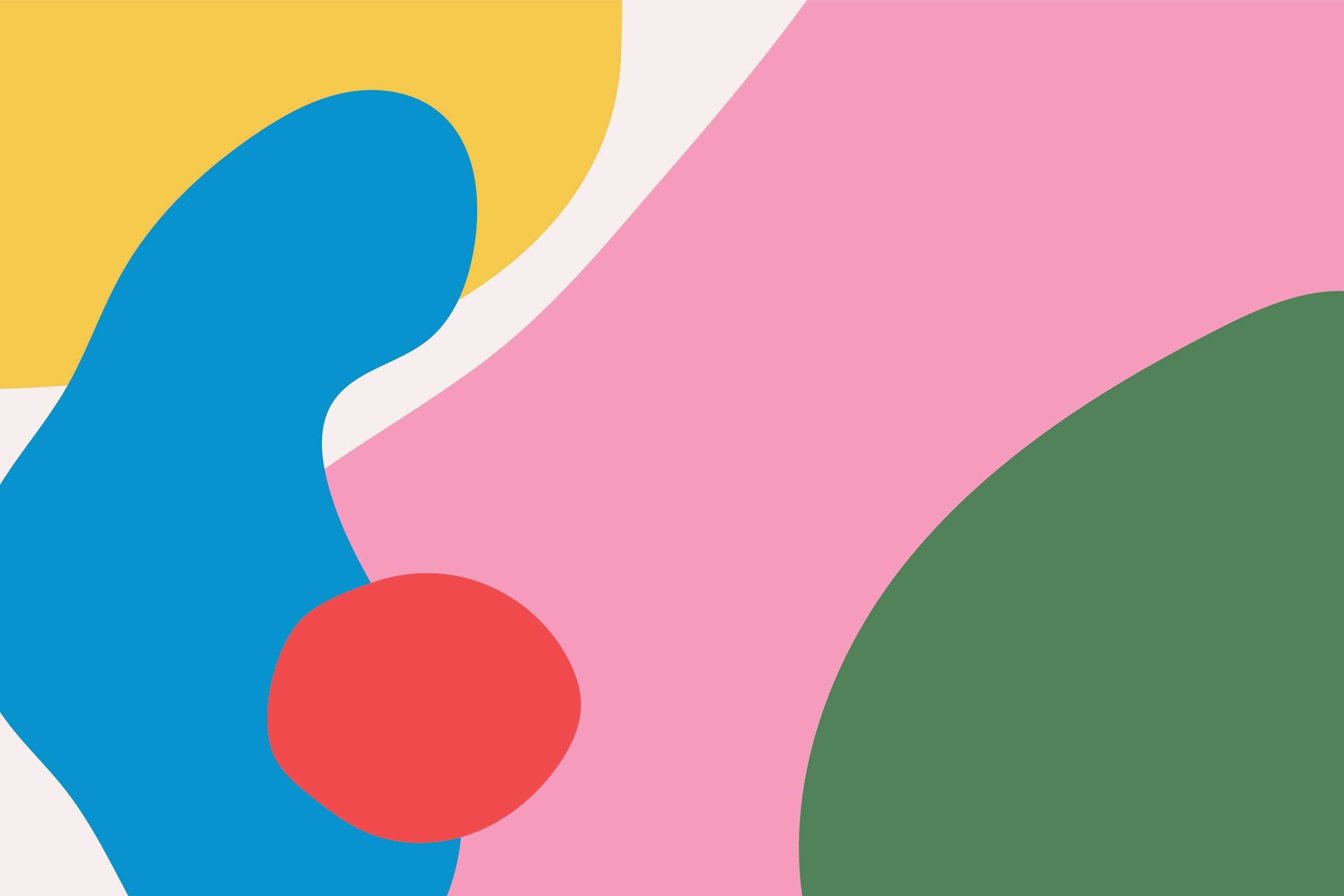 Summer Abstract Shapes Wall Mural-Wall Mural-Eazywallz