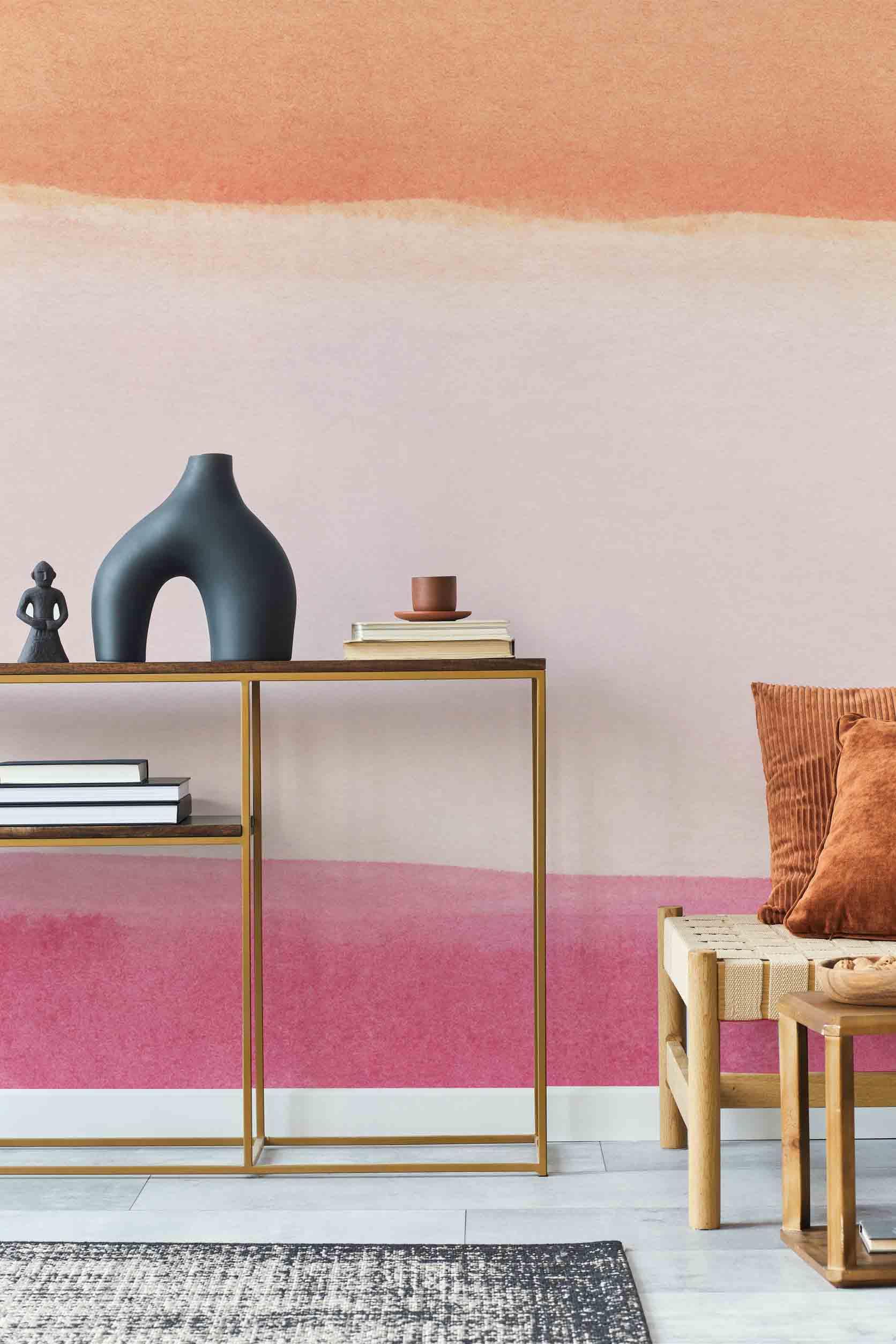 Summer Rose Color Block Wallpaper Mural-Wall Mural-Eazywallz