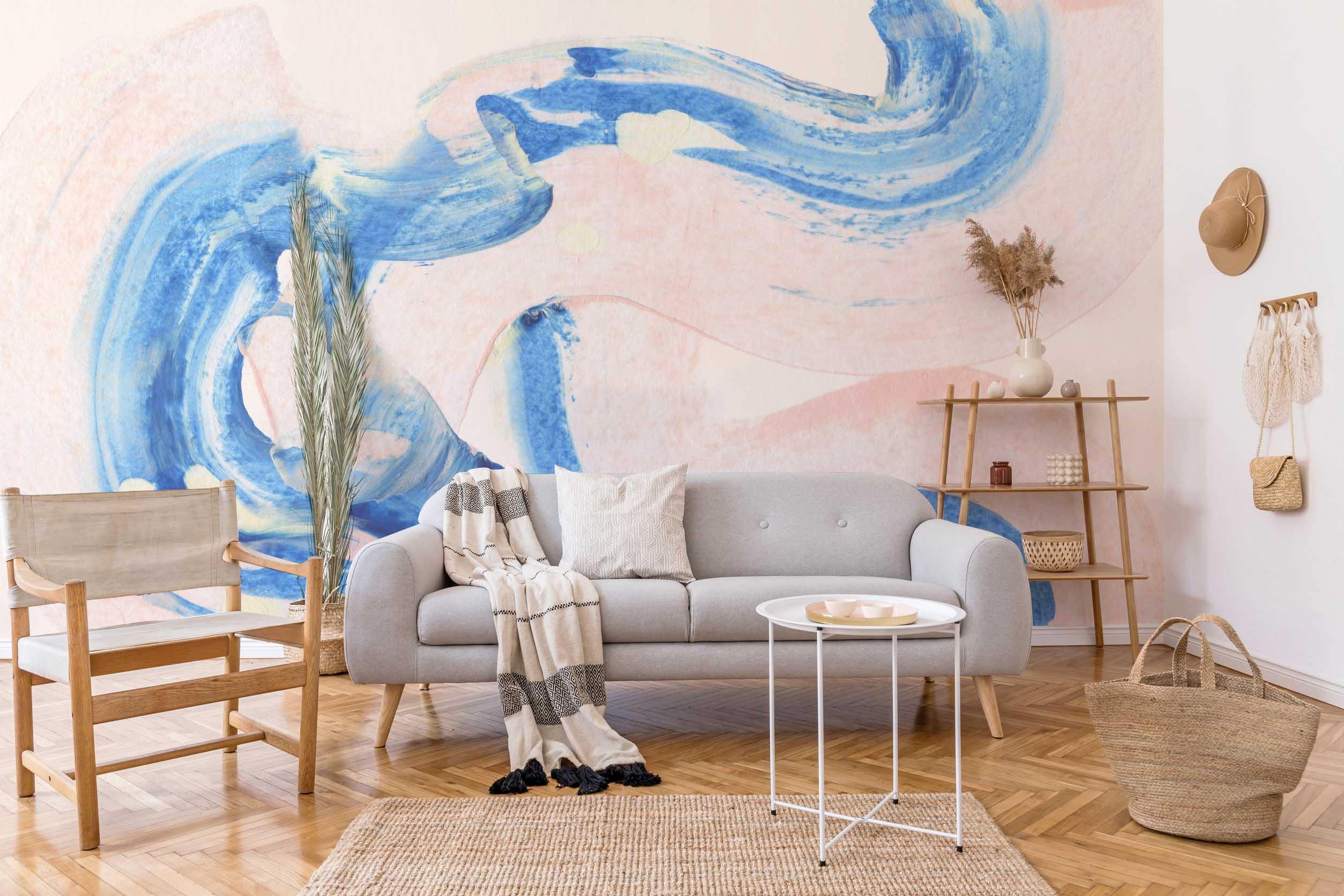 Summer Storm Paint Brush Wall Mural-Wall Mural-Eazywallz