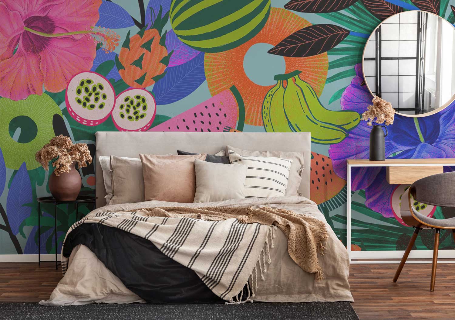 Summer Tropical Mix Wallpaper Mural-Wall Mural-Eazywallz