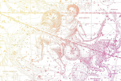 Sunrise Aquarius Astrology Wall Mural-Wall Mural-Eazywallz