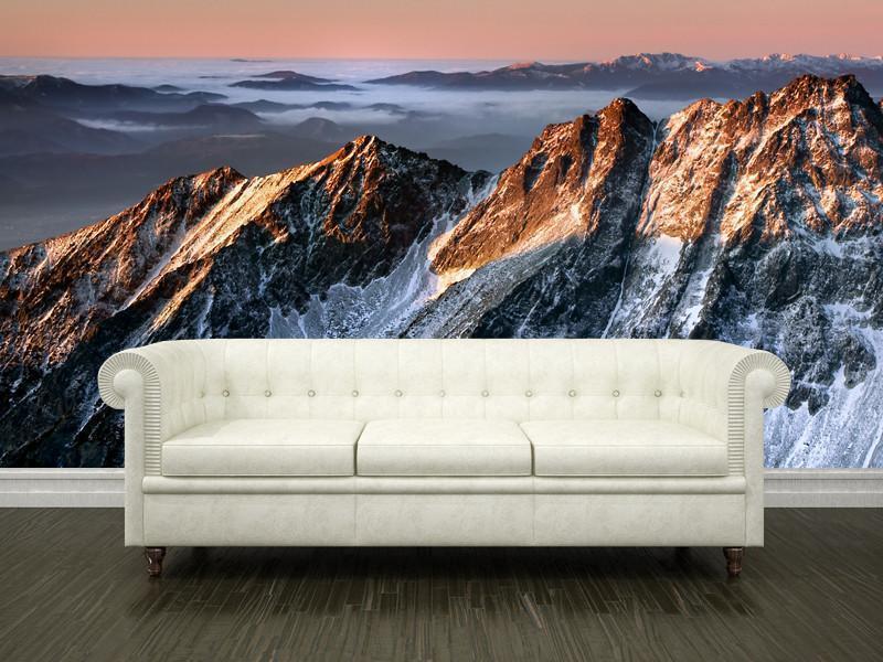 Sunrise in mountains Wall Mural-Wall Mural-Eazywallz