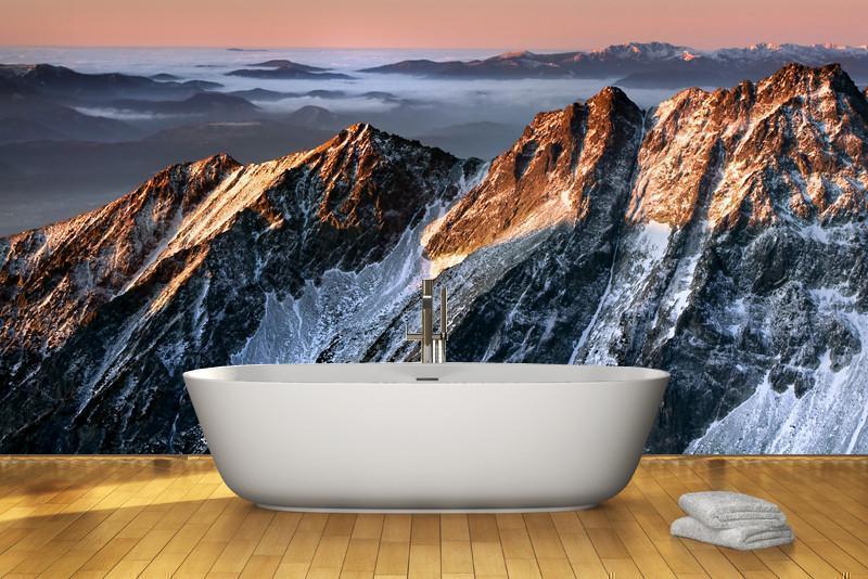 Sunrise in mountains Wall Mural-Wall Mural-Eazywallz