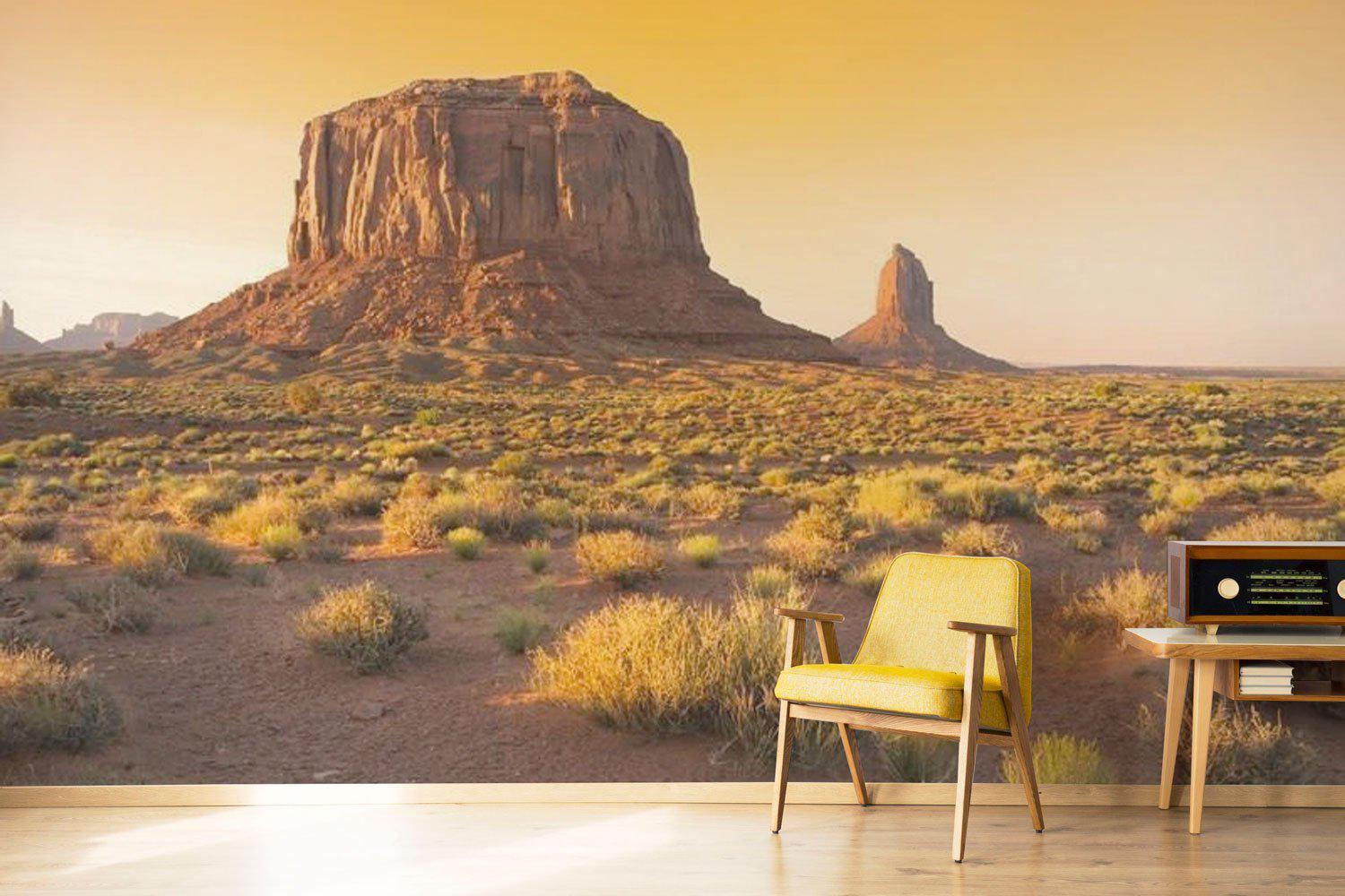 Sunset at the Monument Valley, USA Wall Mural-Wall Mural-Eazywallz