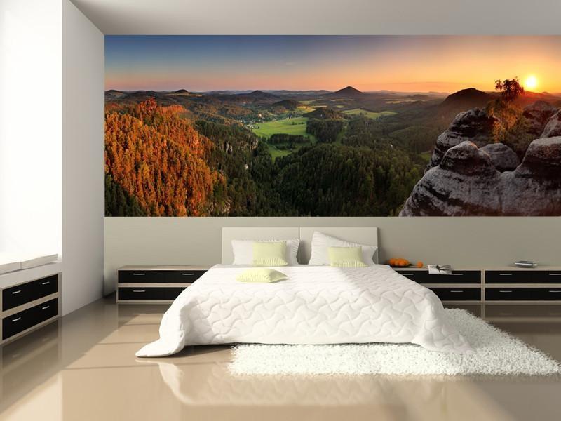 Sunset in Mountain Czech, Switzerland Wall Mural-Wall Mural-Eazywallz