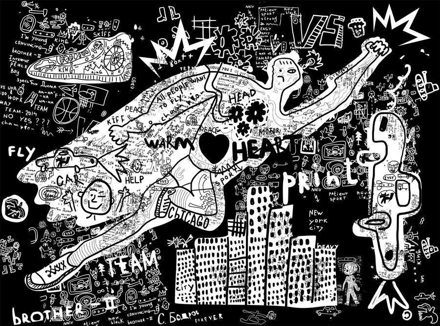 Superhero Graffiti Mural Wallpaper-Wall Mural-Eazywallz