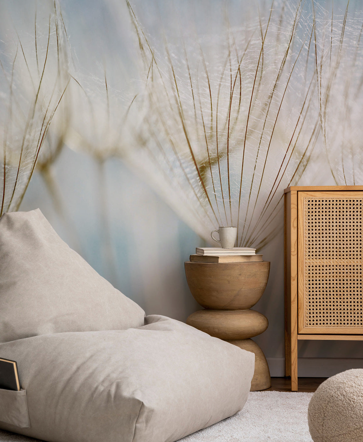 Blue Dandelion Wall Mural
