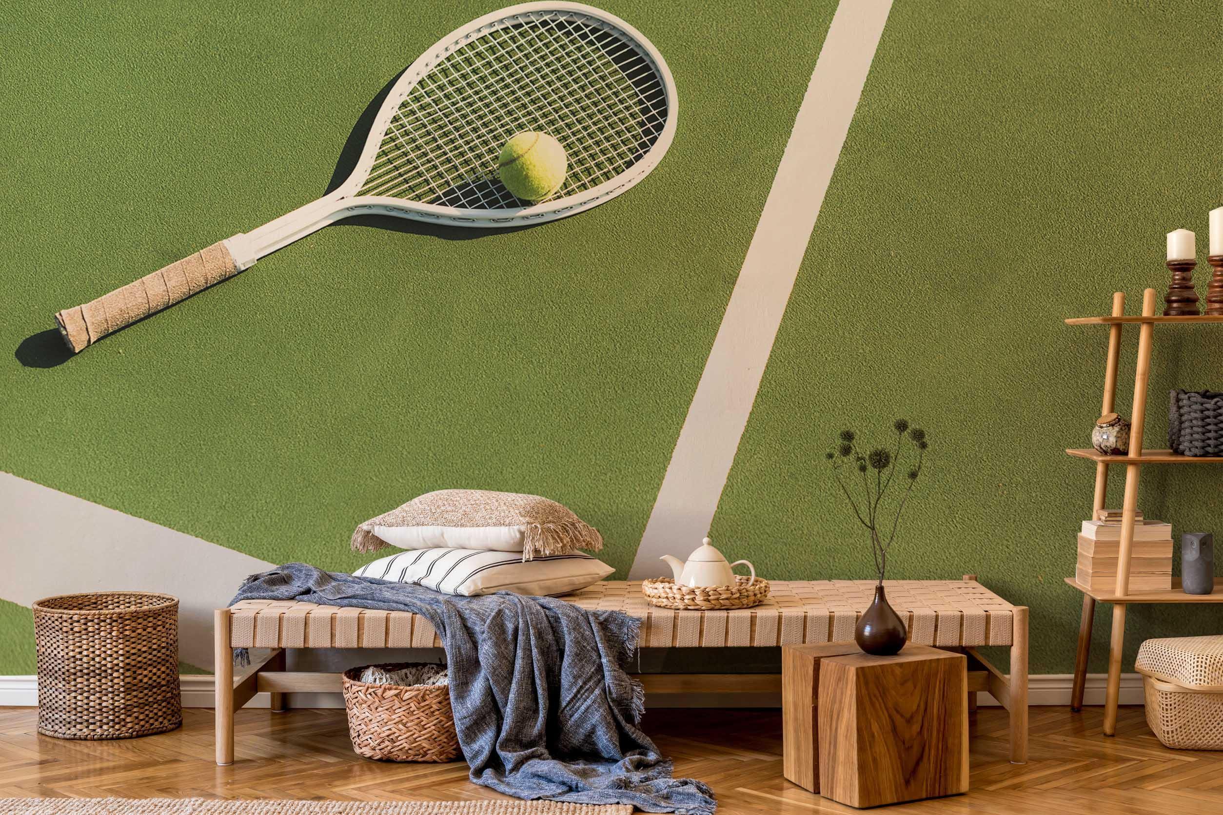Tennis Racket Close up Wall Mural-Wall Mural-Eazywallz