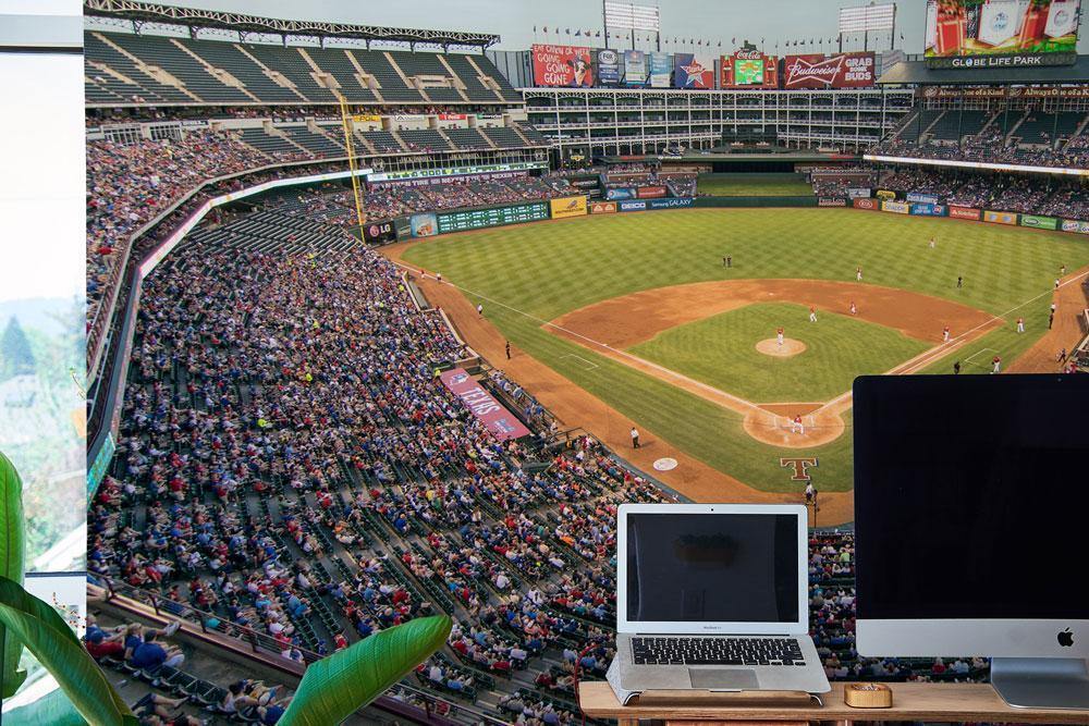 Texas Baseball Stadium Wall Mural-Wall Mural-Eazywallz