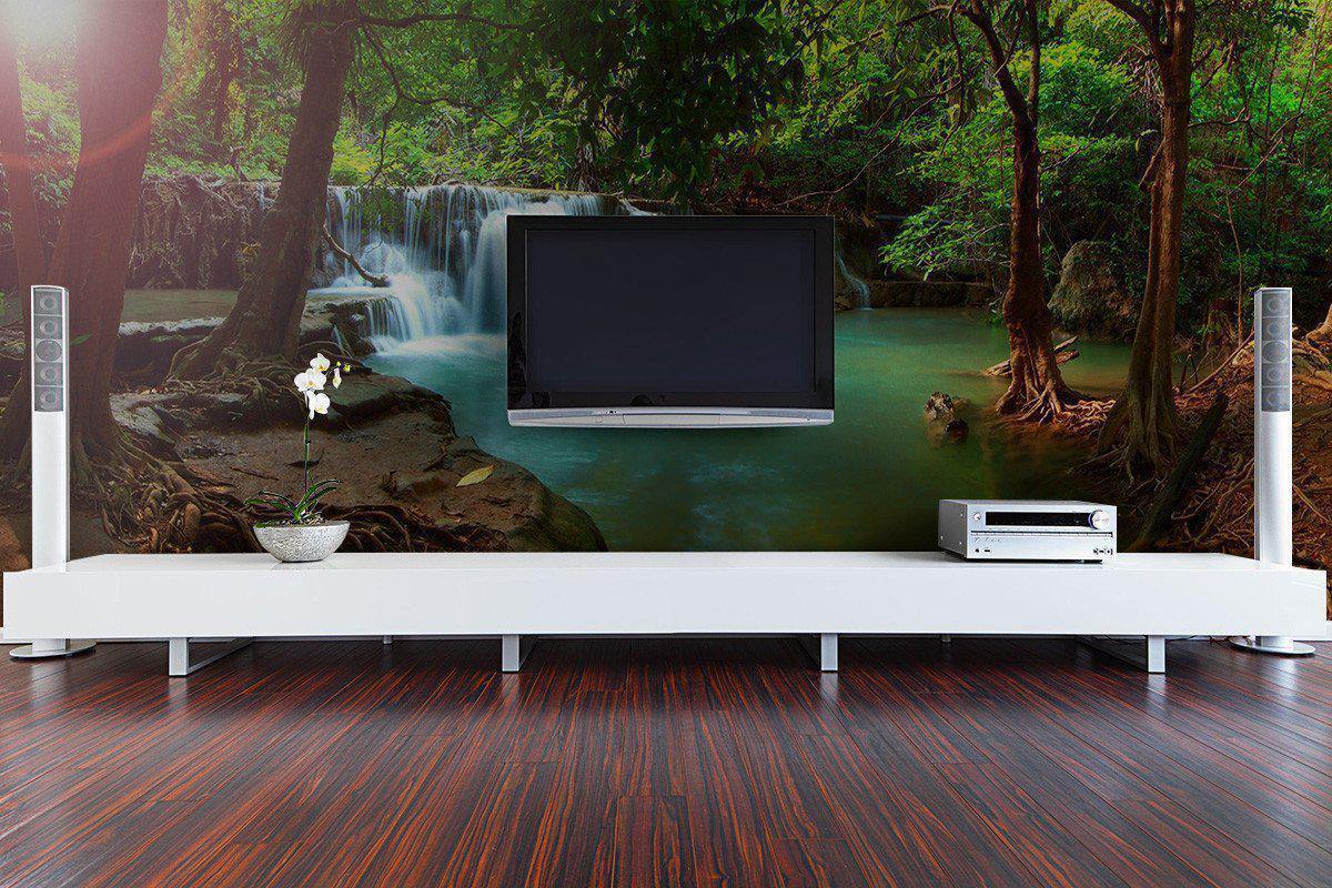 Thailand Waterfall Panorama Wall Mural-Wall Mural-Eazywallz