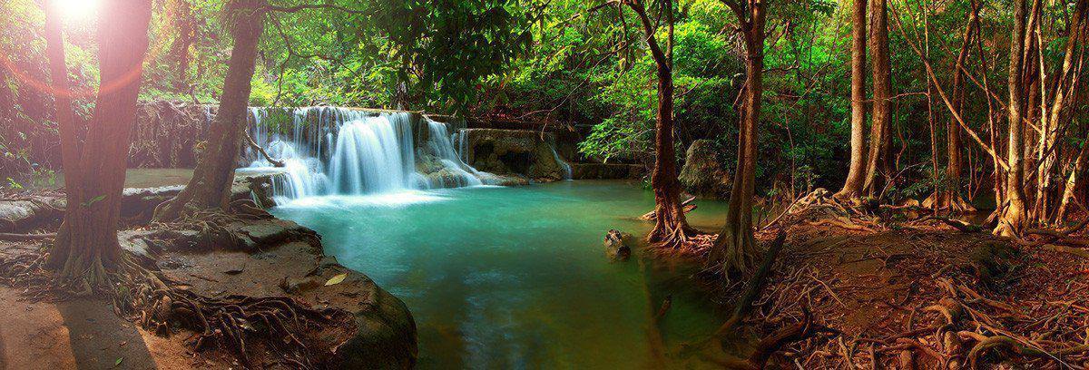 Thailand Waterfall Panorama Wall Mural-Wall Mural-Eazywallz