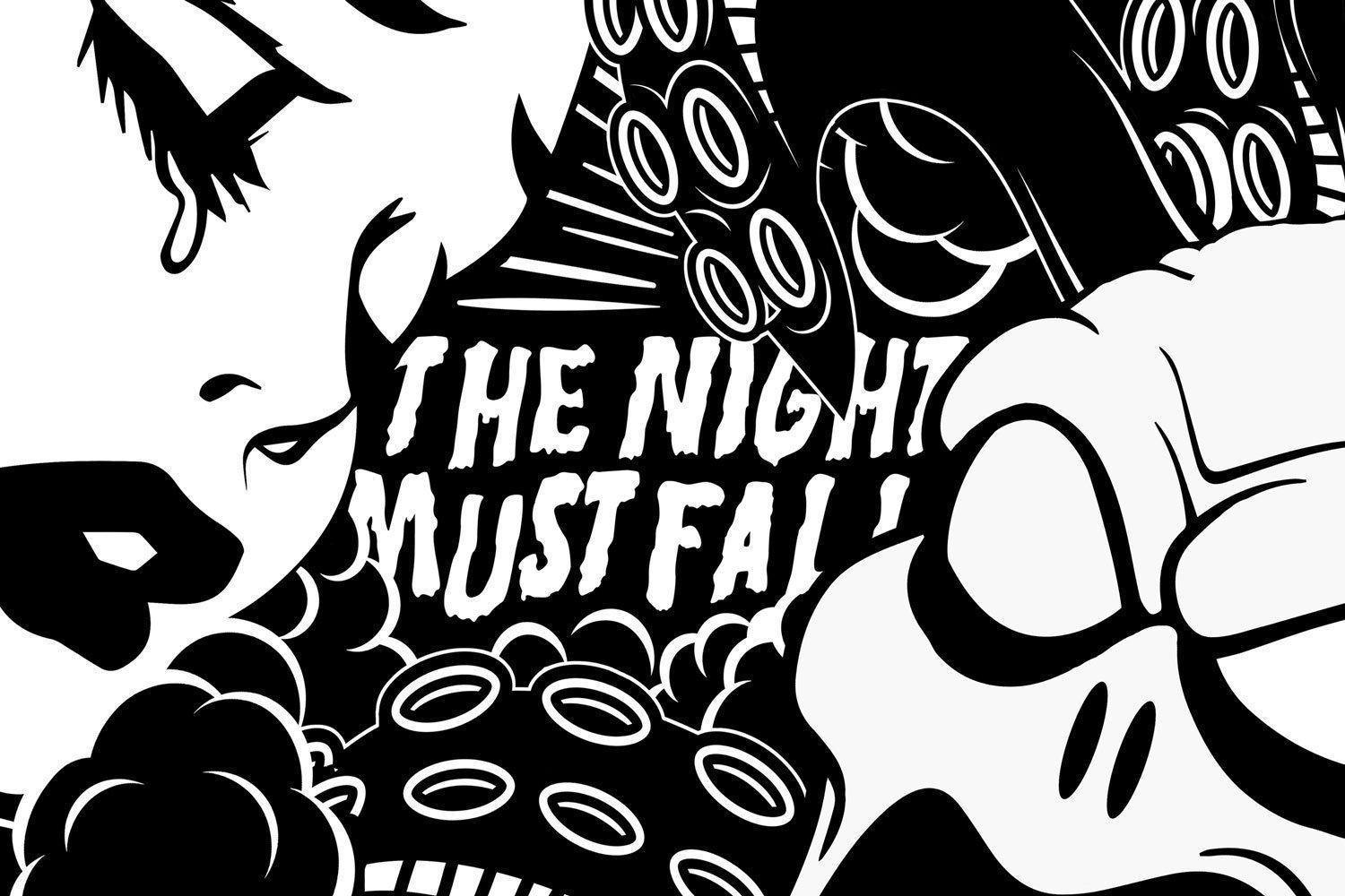 The Night Must Fall Illustration Wallpaper Mural-Wall Mural-Eazywallz