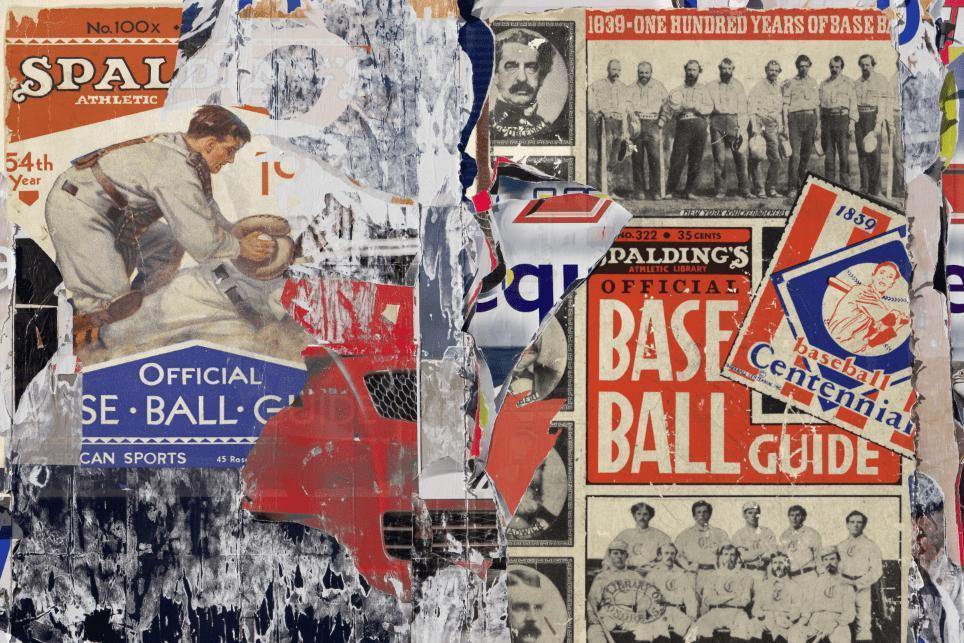Torn Baseball Posters Wall Mural-Wall Mural-Eazywallz
