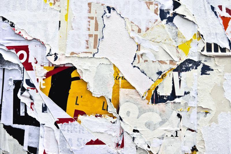 Torn Posters 3 Wall Mural-Wall Mural-Eazywallz