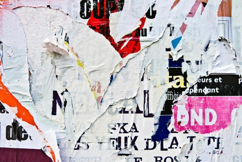 Torn Posters Wall Mural-Wall Mural-Eazywallz