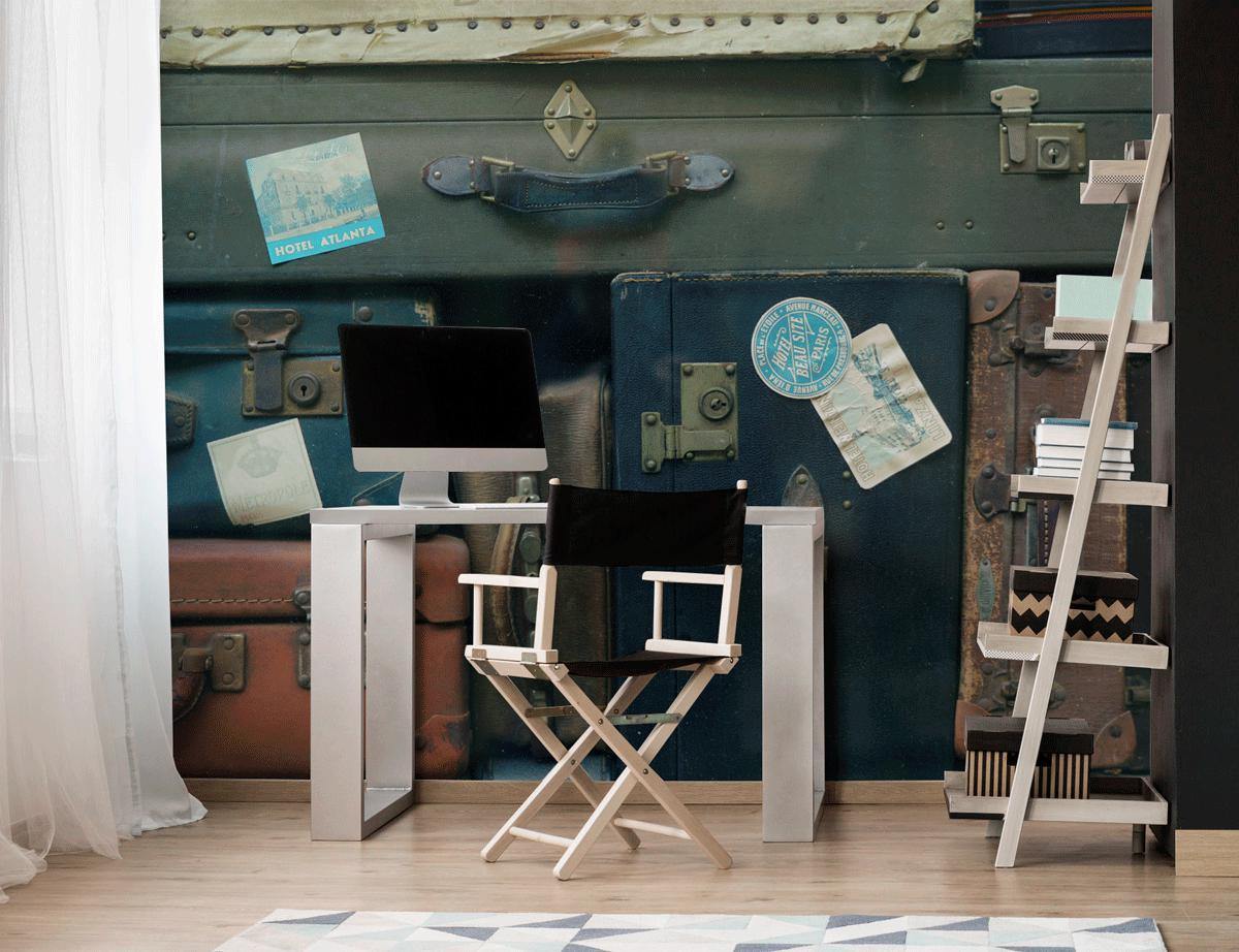 Travelling Suitcases Wall Mural-Wall Mural-Eazywallz