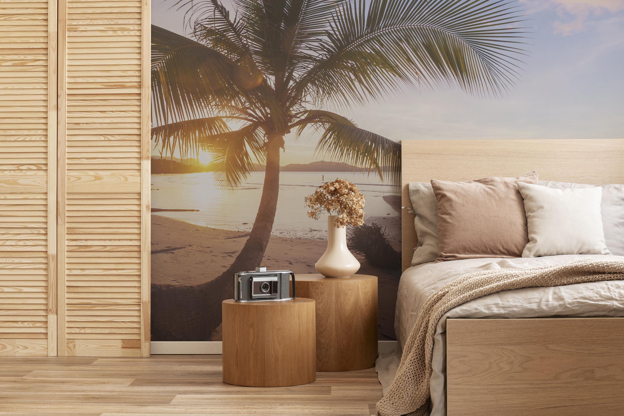 Tropical Beach Sunrise Wall Mural-Wall Mural-Eazywallz