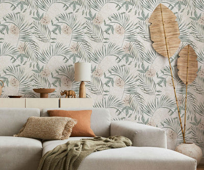Tropical Blush Wallpaper #496-Repeat Pattern Wallpaper-Eazywallz