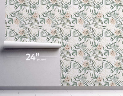 Tropical Blush Wallpaper #496-Repeat Pattern Wallpaper-Eazywallz