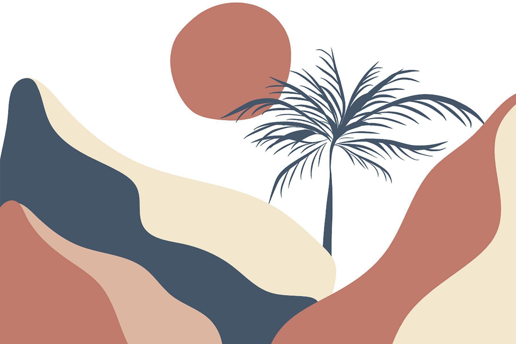 Tropical Clay Desert Wall Mural-Wall Mural-Eazywallz