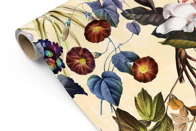 Tropical Wild Flowers Wallpaper #353-Repeat Pattern Wallpaper-Eazywallz