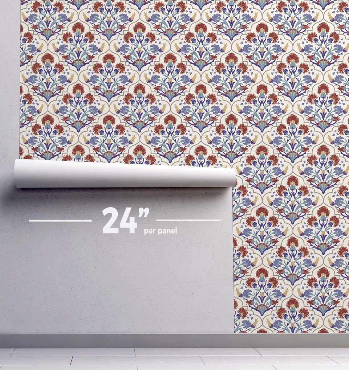 Turkish Pattern Wallpaper #077-Repeat Pattern Wallpaper-Eazywallz