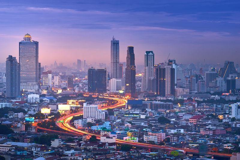 Twilight Cityscape Wall Mural-Wall Mural-Eazywallz