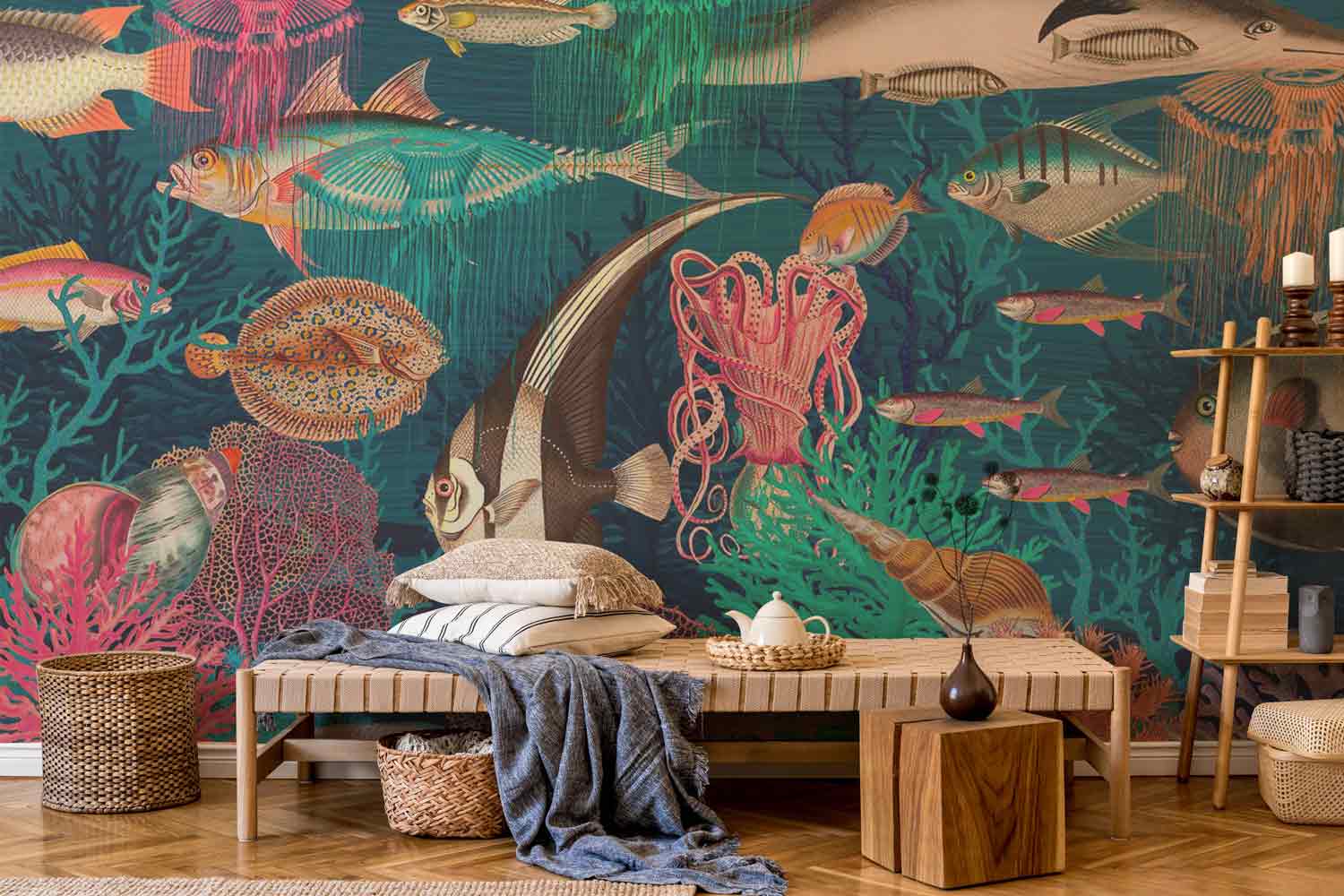 Under Water Sea World Mural Wallpaper-Wall Mural-Eazywallz