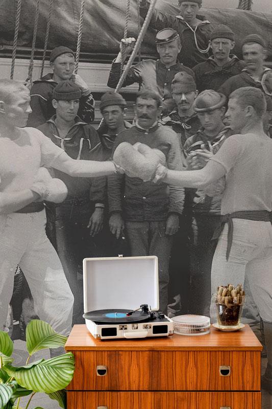 Vintage Boxing Match Wall Mural-Wall Mural-Eazywallz