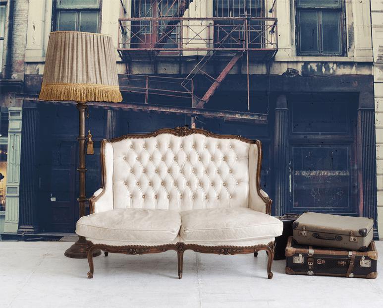 Vintage Building in NYC Wall Mural-Wall Mural-Eazywallz