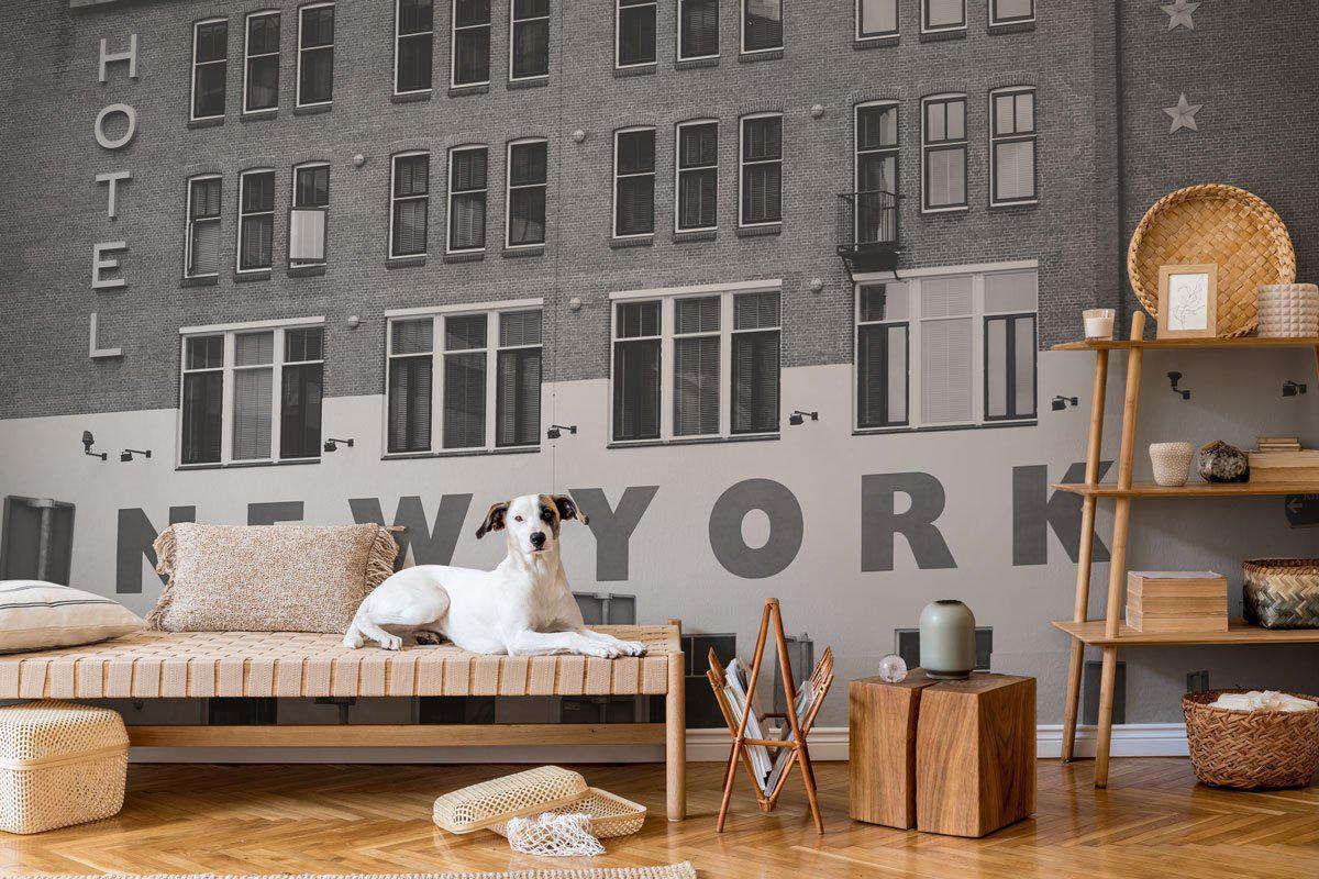 Vintage Hotel in NYC Wall Mural-Wall Mural-Eazywallz