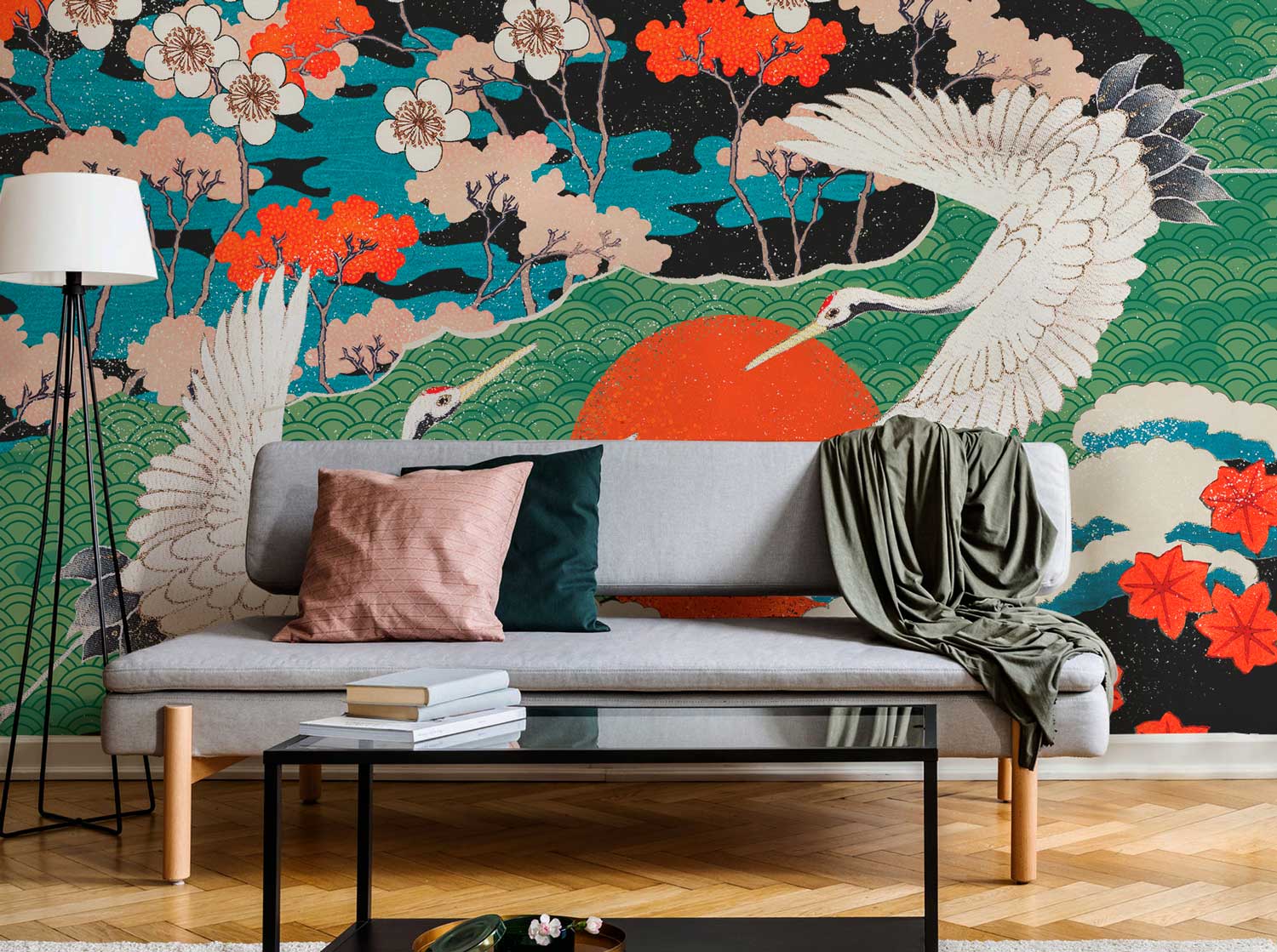 Vintage Japanese Art Wall Mural-Wall Mural-Eazywallz