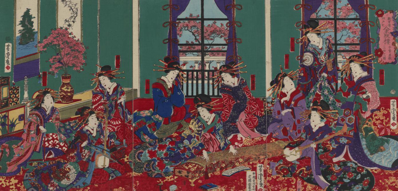 Vintage Japanese Music Room-Wall Mural-Eazywallz