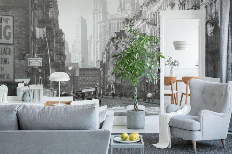Vintage Manhattan Scene Wallpaper Mural-Wall Mural-Eazywallz