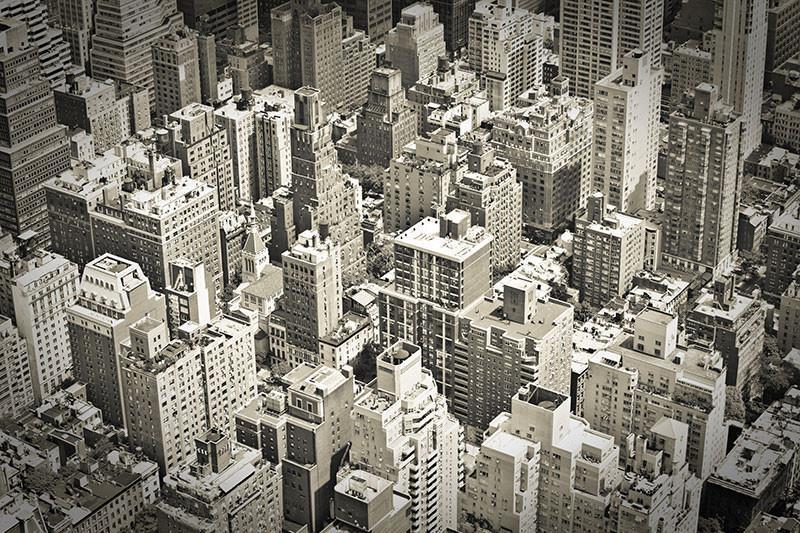 Vintage Monochrome of New York Wall Mural-Wall Mural-Eazywallz