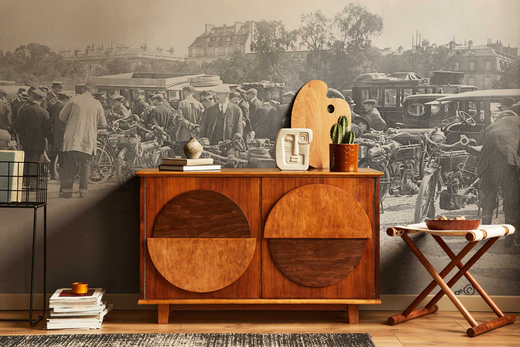 Vintage Paris Motorcycles Wall Mural-Wall Mural-Eazywallz