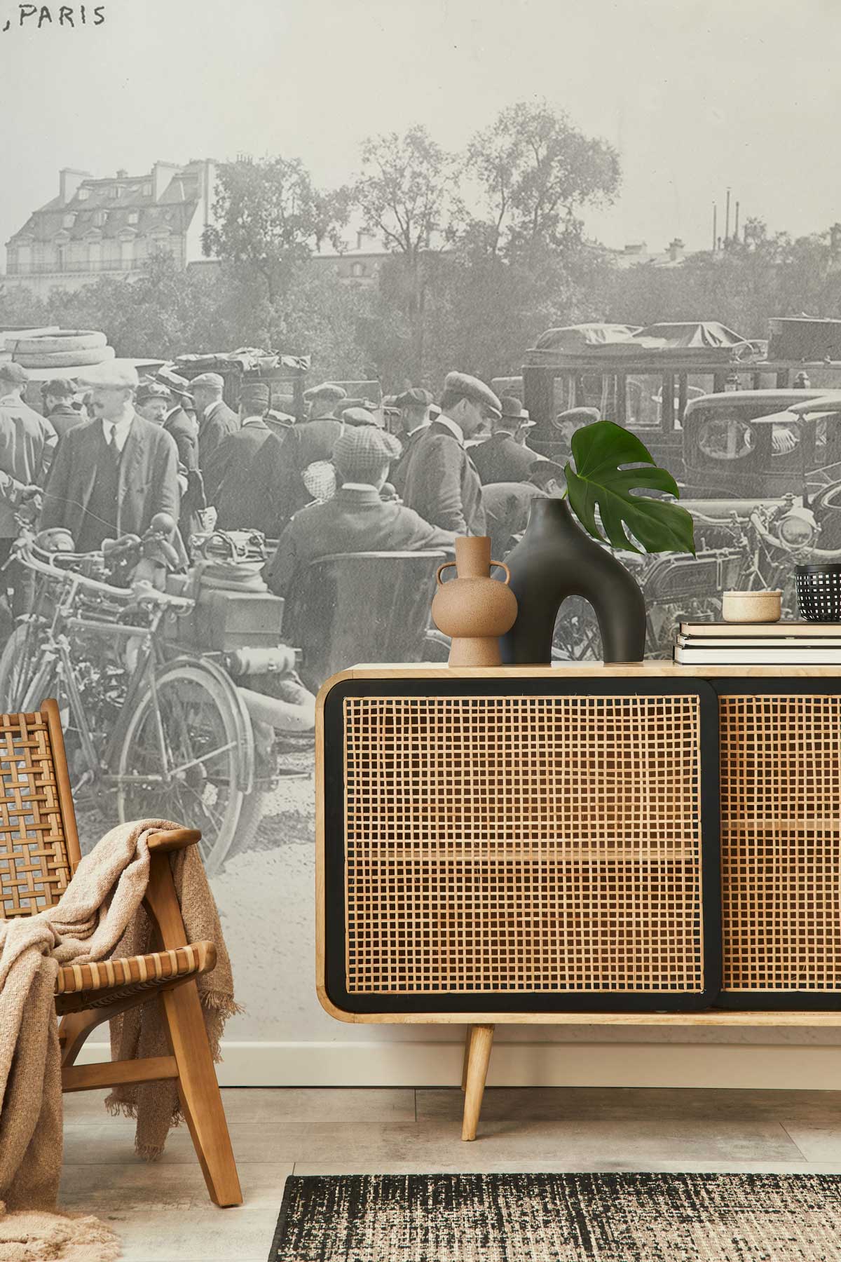 Vintage Paris Motorcycles Wall Mural-Wall Mural-Eazywallz