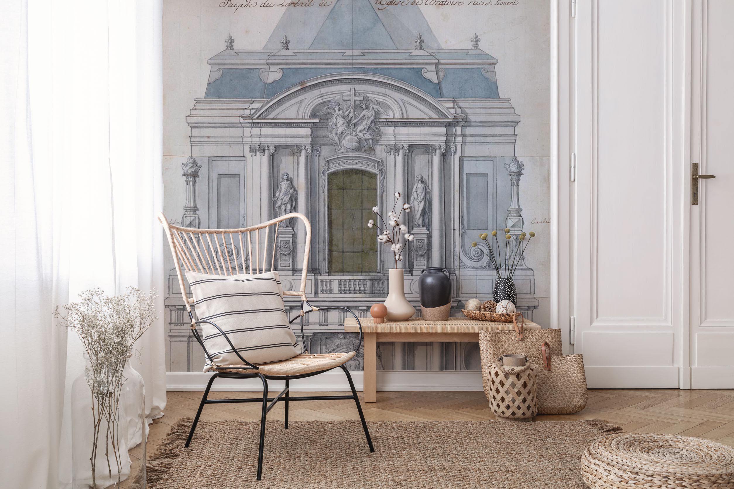 Vintage Parisian Facade Mural-Wall Mural-Eazywallz