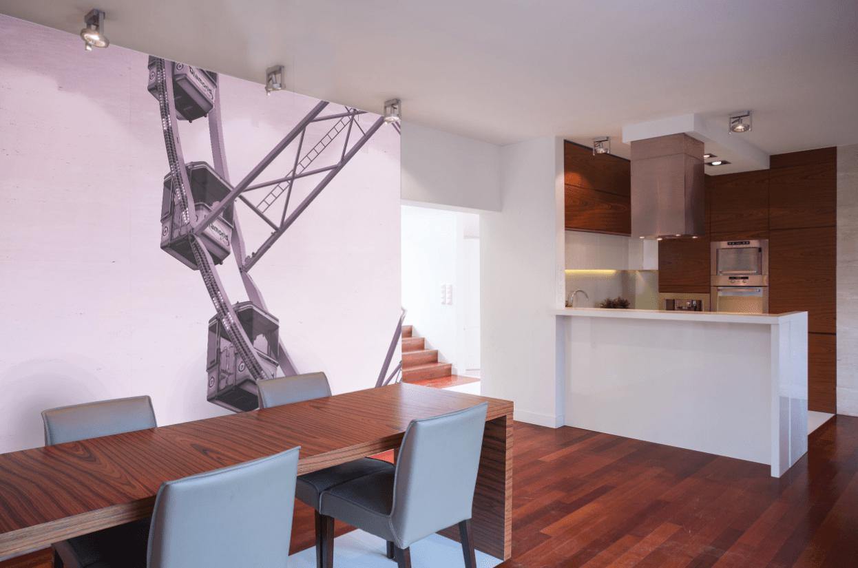 Violet Ferris Wheel Wall Mural-Wall Mural-Eazywallz