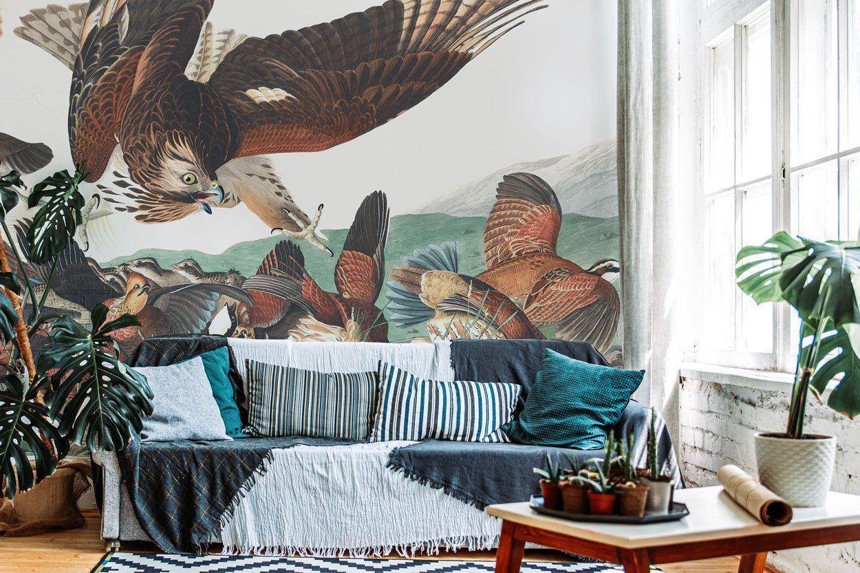 Virginian Partridge Wallpaper Mural-Wall Mural-Eazywallz