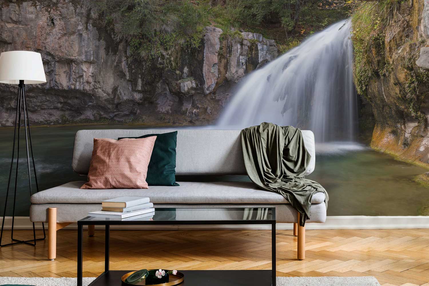 Waterfall Trail Wall Mural-Wall Mural-Eazywallz